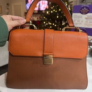 Miu Miu Two Way Satchel (Orange and Brown)